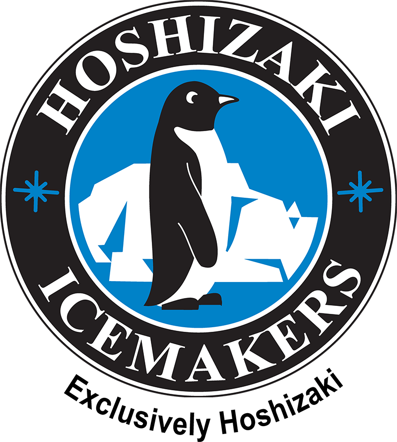 Hoshizaki logo - Circle shape with Hoshizaki Icemakers text and penguin image in the middle - Auckland, New Zealand - Fresh Ice Machines